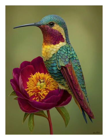 The Hummingbird of a Thousand Scales "The Hummingbird of…" başlıklı Dijital Sanat Antoni Albalat Salanova tarafından, Orijinal sanat, Dijital Resim
