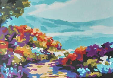 Painting titled "Flowers" by Alexandra Corina Irimia, Original Artwork, Acrylic