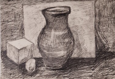 Painting titled "Vase" by Alexandra Corina Irimia, Original Artwork, Pencil