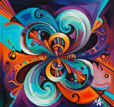 Digital Arts με τίτλο "Chromatic Radiance" από Maytyrisat Artemis, Αυθεντικά έργα τέχνης, Ψηφιακή ζωγραφική