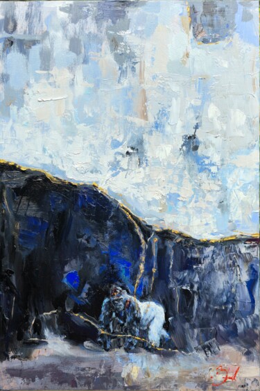 Dos argenté abstrait I - Résilience Pintura titulada "Dos argenté abstrai…" por Morgane De Back, Obra de arte original, Oleo