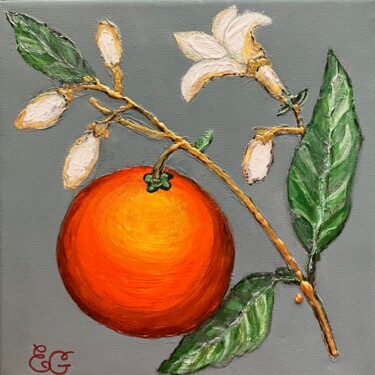 ESPAÑOL ORANGE "VALENCIA" Pittura intitolato "ESPAÑOL ORANGE "VAL…" da Elegusart, Opera d'arte originale, Acrilico