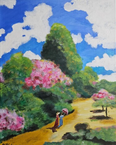 Belle promenade Картина под названием "Belle promenade" - Tatiana Potselueva, Подлинное произведение искусства, Акрил