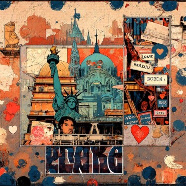 PINKO on Broadway 제목이 "PINKO on Broadway"인 콜라주 Kasia Luca Creativa로, 원작, 콜라주