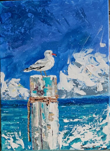 Pittura intitolato "Seagull" da Tatiana Potselueva, Opera d'arte originale, Acrilico