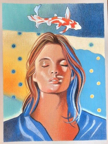 "Let it Flow" başlıklı Resim Lauragreenart tarafından, Orijinal sanat, Pastel