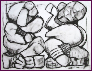 "Conversation" başlıklı Resim Blaise Bang tarafından, Orijinal sanat, Pastel