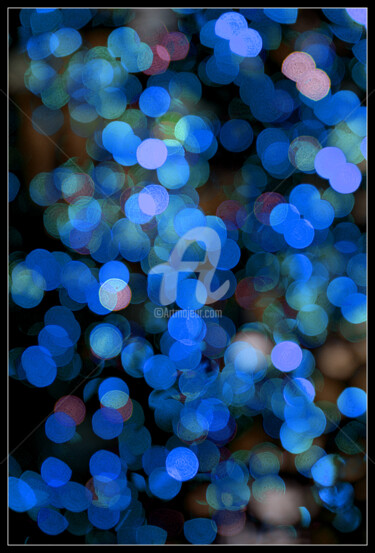 Fotografie getiteld "Bokeh de bleuets" door Frederic Hodiesne, Origineel Kunstwerk, Gemanipuleerde fotografie