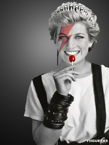 Digitale Kunst getiteld "Lady Di" door Fiigueers, Origineel Kunstwerk, Collages