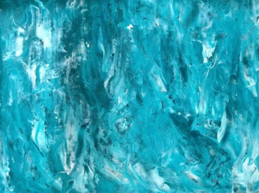 Schilderij getiteld "La mer" door Mila L.I., Origineel Kunstwerk, Acryl