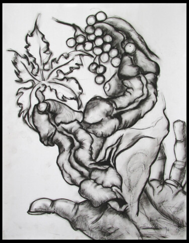 "La grappe 1" başlıklı Resim Blaise Bang tarafından, Orijinal sanat, Pastel