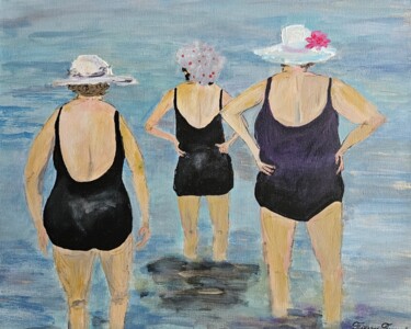 Painting titled "The Bathers" by Tatiana Potselueva, Original Artwork, Acrylic