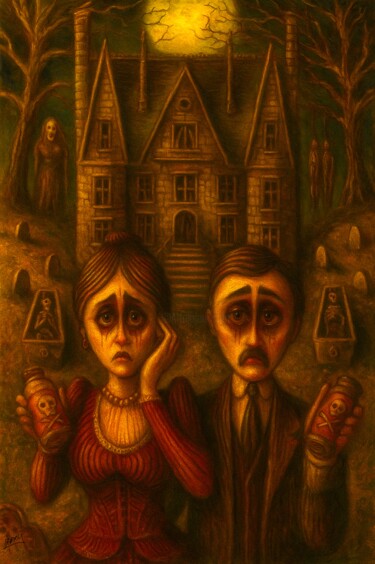 The Haunted Doll's House Malarstwo zatytułowany „The Haunted Doll's…” autorstwa Spencer Derry, Oryginalna praca, Obraz generowany przez AI