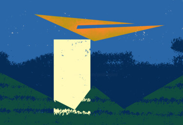 "Bird On Post" başlıklı Dijital Sanat Gerald Shepherd F.F.P.S. tarafından, Orijinal sanat, Dijital Resim