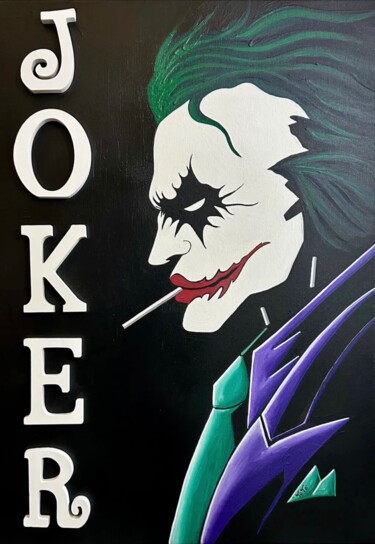 Картина под названием "La maschera di Joker" - Salvatore Petrucino, Подлинное произведение искусства, Акрил