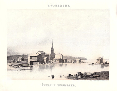 Printmaking titled "Värmland" by Christian Envall, Original Artwork, Lithography
