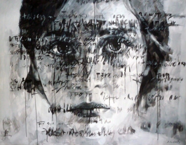 Pintura titulada "BLACK AND WHITE POR…" por Aleksandr Ilichev, Obra de arte original, Acrílico