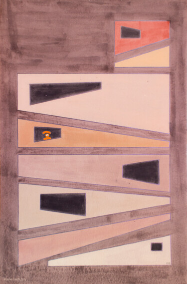 constructo visual 16 Painting titled "constructo visual 16" by Ojolo - Abel García, Original Artwork, Oil