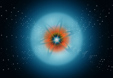 Artes digitais intitulada "Big bang" por O. Soniart, Obras de arte originais, Pintura digital