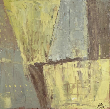 Pittura intitolato ""Contour of Silence"" da Vita Daneva, Opera d'arte originale, Olio Montato su Telaio per barella in legno