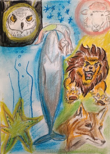 "Sirius people" başlıklı Resim Vanessa Escalante tarafından, Orijinal sanat, Kalem