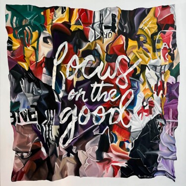 Pintura titulada "Focus on the good" por Yağmur Turan, Obra de arte original, Oleo Montado en Bastidor de camilla de madera