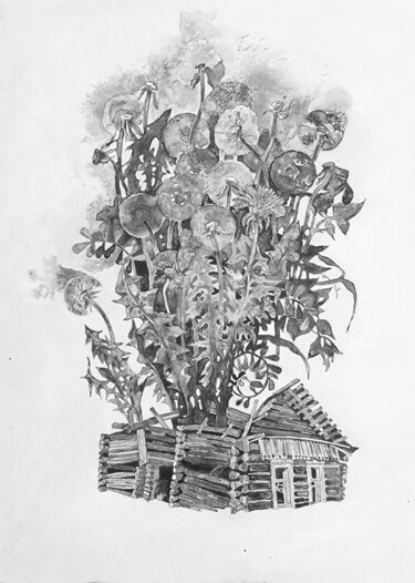 "Dans un souffle" başlıklı Baskıresim Anna Shibanova tarafından, Orijinal sanat, Litografi