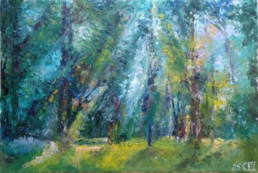 Pittura intitolato "Painting "Sunny for…" da Sergiy Tsymbalov, Opera d'arte originale, Olio