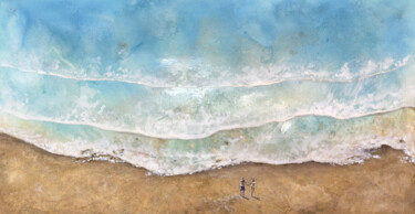 Schilderij getiteld "Frequency of Love" door Kseniia Eliseeva, Origineel Kunstwerk, Acryl