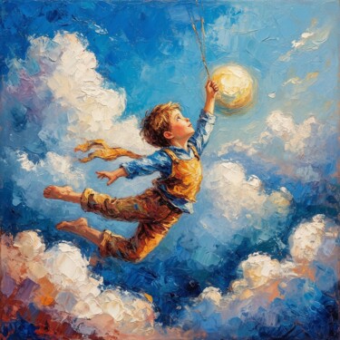 数字艺术 标题为“Flying in a dream” 由Виктория Волина (ArtVolna), 原创艺术品, AI生成的图像