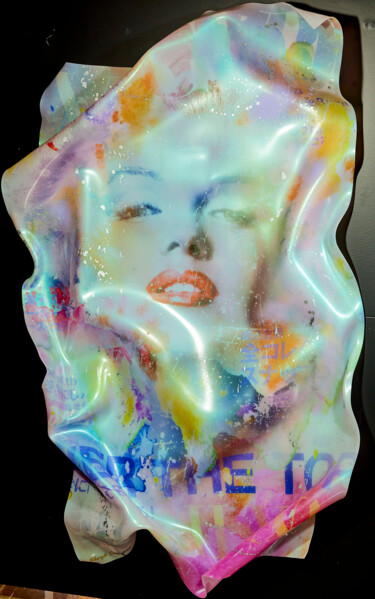 Schilderij getiteld "Marylin Monroe Vogue" door Floyd Douglas, Origineel Kunstwerk, Hars
