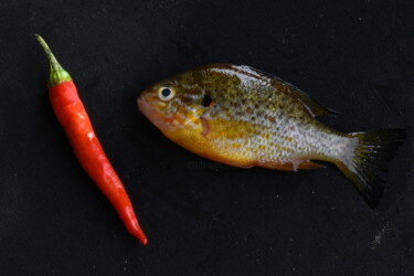 Photographie intitulée "Poisson au piment r…" par Hoang Cong Minh (Minh Hoang), Œuvre d'art originale, Photographie non mani…