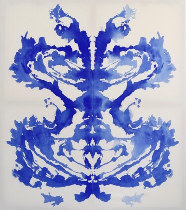 Pittura intitolato "Blue Mirroring #4" da Astrid Stoeppel, Opera d'arte originale, Acrilico