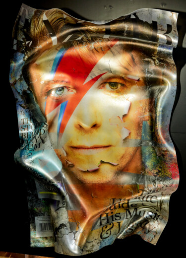 Pittura intitolato "David Bowie Bazaar" da Floyd Douglas, Opera d'arte originale, Lavoro digitale 2D