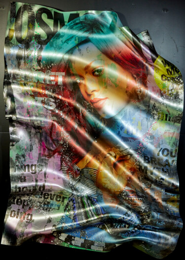 Schilderij getiteld "Rihanna Cosmopolitan" door Floyd Douglas, Origineel Kunstwerk, Hars