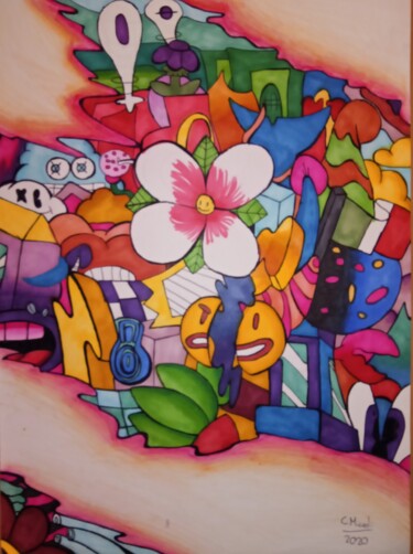 "La felicità" başlıklı Resim Chiara Miccoli tarafından, Orijinal sanat, Işaretleyici