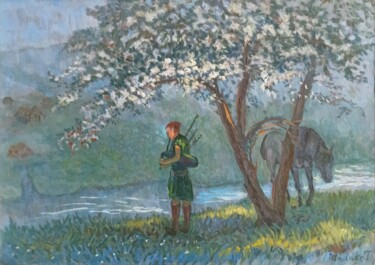 "Music Over the Vall…" başlıklı Tablo Shaliko Saghatelyan tarafından, Orijinal sanat, Petrol