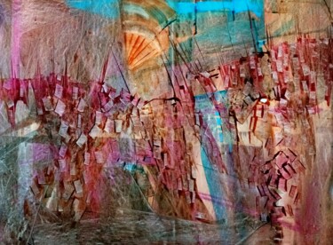 Pittura intitolato "Fragmentation - 1" da Clau Redier-Clément, Opera d'arte originale, Inchiostro