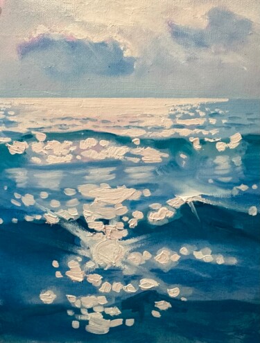 Sunny day 06 Painting titled "Sunny day 06" by Garry Arzumanyan, Original Artwork, Oil Mounted on Wood Stretcher frame