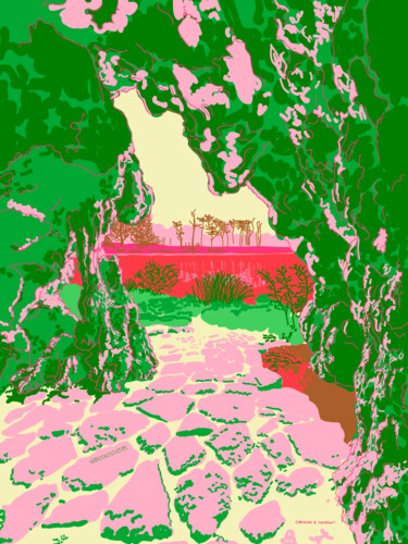 Digitale Kunst getiteld "Bois de Vincennes #…" door Caroline A. Constant, Origineel Kunstwerk, 2D Digital Work