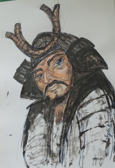 Pittura intitolato "Samuraj" da Tadeusz, Władysław Dylak, Opera d'arte originale, Acrilico