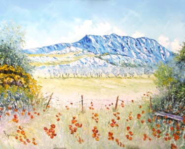 Painting titled "Montagne Sainte Vic…" by Bruno Gauclain, Original Artwork, Oil