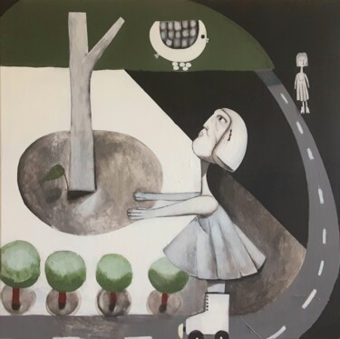 Pittura intitolato "Marjorie  Continued…" da Leslie Greenrod, Opera d'arte originale, Acrilico Montato su Telaio per barella…