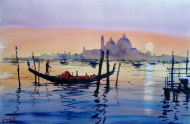 Schilderij getiteld "Venice 131" door Giorgio Gosti, Origineel Kunstwerk, Aquarel