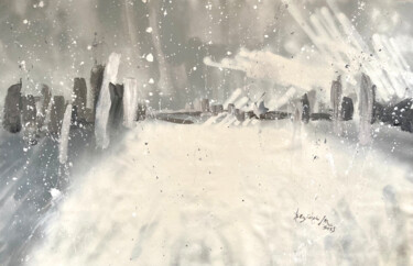 Winter Snow In New York City, USA Pittura intitolato "Winter Snow In New…" da Benjamin L.M., Opera d'arte originale, Acrilico