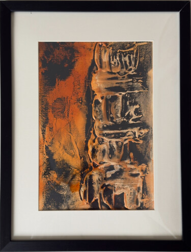 绘画 标题为“Traces Burnt into T…” 由Victoriya Marchenko, 原创艺术品, 油 安装在木质担架架上