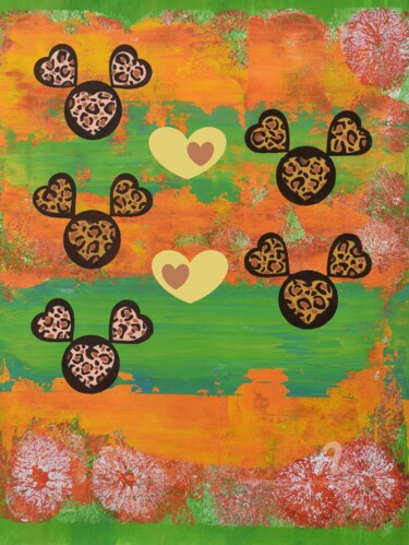 Savannah Mice / Hearty Loving Mice 绘画 标题为“Savannah Mice / Hea…” 由Małgorzata Wartołowicz (Margot Sophie), 原创艺术品, 丙烯