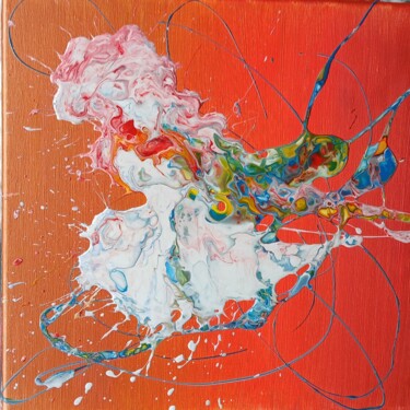 绘画 标题为“Élan abstrait” 由Viktoria Lask, 原创艺术品, 丙烯 安装在木质担架架上