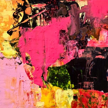 "Pink" başlıklı Tablo Diane Leon tarafından, Orijinal sanat, Akrilik Ahşap Sedye çerçevesi üzerine monte edilmiş