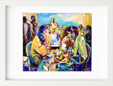Painting titled "A Love Story" by Göknil Gümüş Sungurtekin, Original Artwork, Digital Painting Mounted on Cardboard